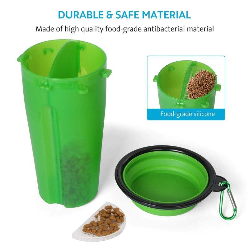 Easy Travel Dog 2-in-1 Water Bottle cum Feeder - dealskart.com.au