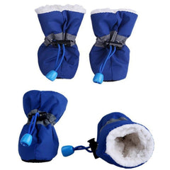 Pet Supplies 4Pcs/Set Winter Warm Anti-Skid Rain Shoes - dealskart.com.au