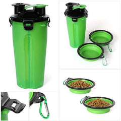 Easy Travel Dog 2-in-1 Water Bottle cum Feeder - dealskart.com.au