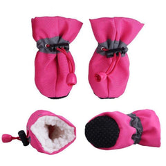 Pet Supplies 4Pcs/Set Winter Warm Anti-Skid Rain Shoes - dealskart.com.au