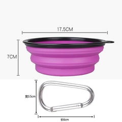 1000ml Collapsible Pet Feeder Bowl Container - dealskart.com.au