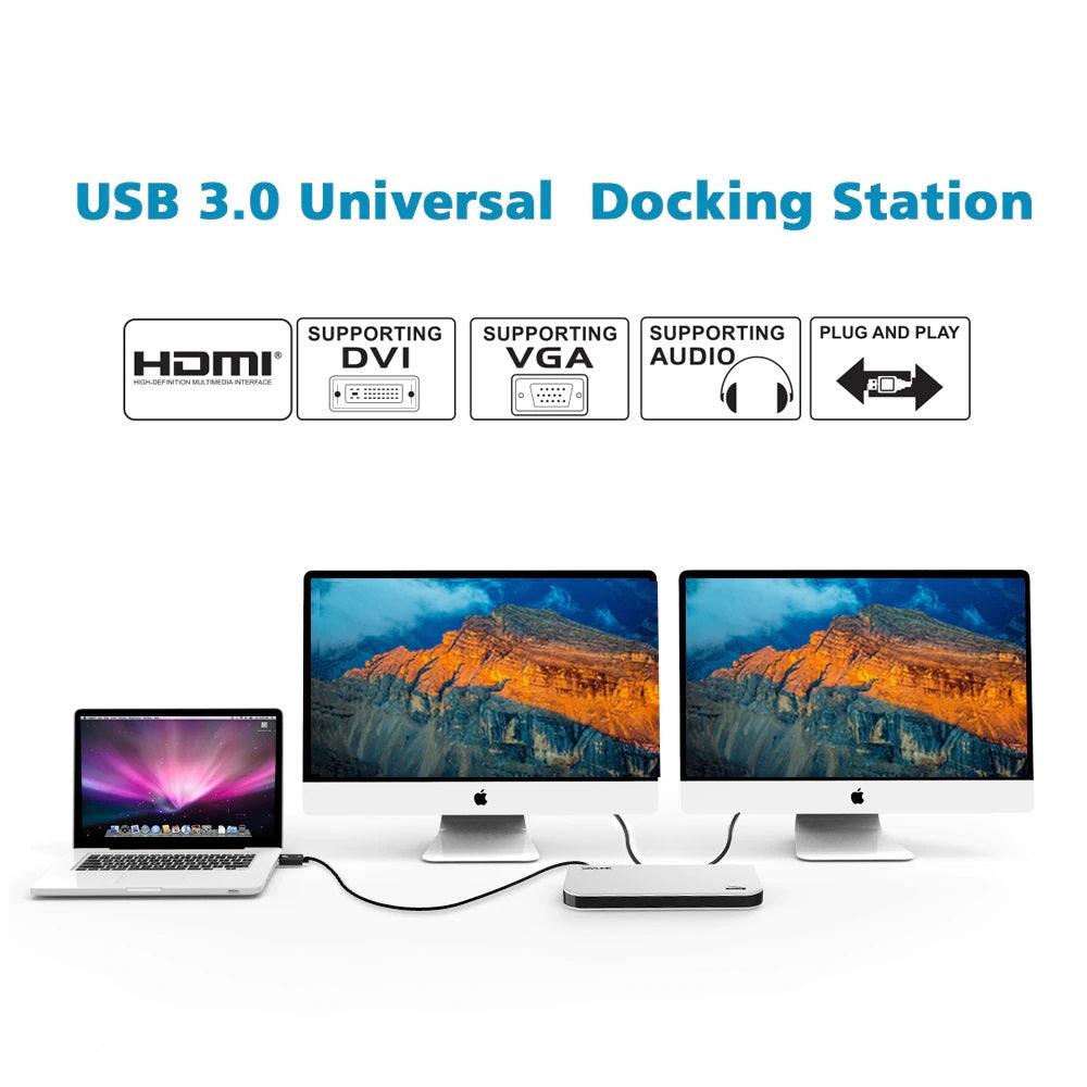 11-in-1 USB 3.0 Universal Docking Station - For Laptops & Tablets - dealskart.com.au