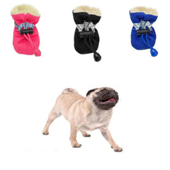 Pet Supplies 4Pcs/Set Winter Warm Anti-Skid Rain Shoes - dealskart.com.au