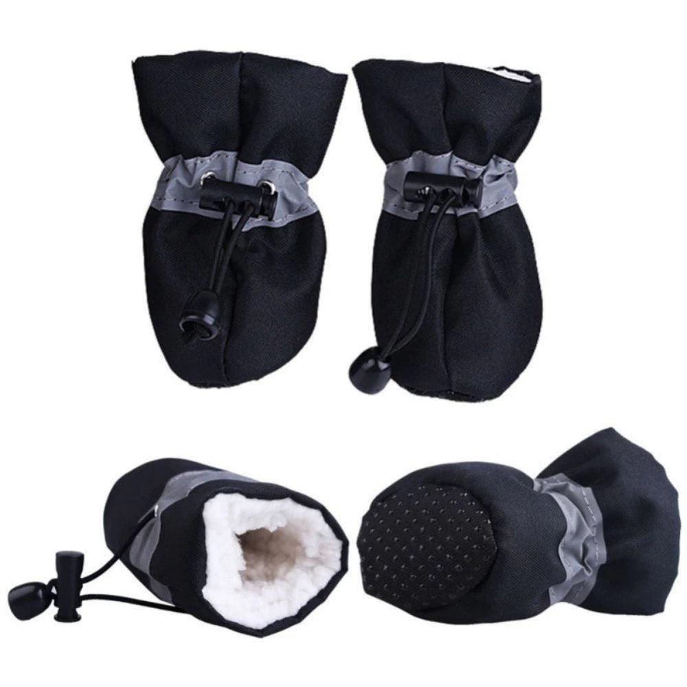 Pet Supplies 4Pcs/Set Winter Warm Anti-Skid Rain Shoes - dealskart.com.au