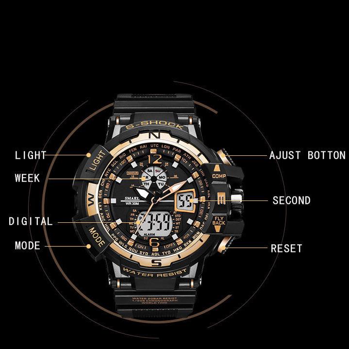 Smael Sports Outdoors Digital Quartz Wristwatch for Men - dealskart.com.au