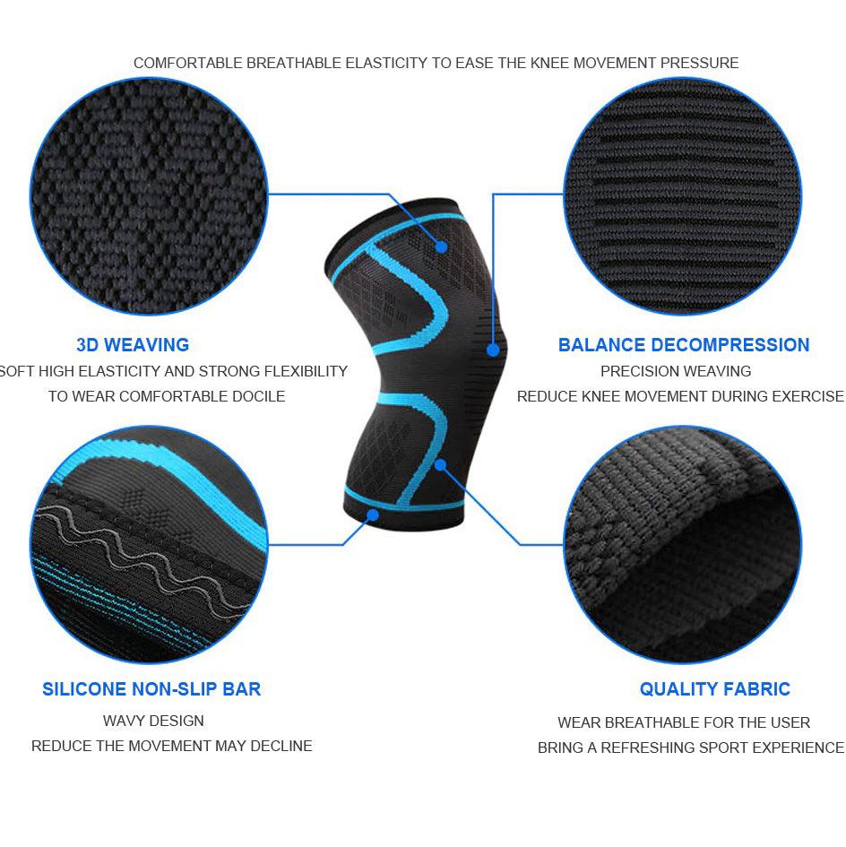 Nylon Compression Sports Elastic Knee Support Braces | Running Cycling Basketball - dealskart.com.au