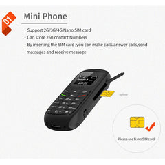 UNIWA Mini Mobile L8Star BM70 Bluetooth GSM Phone - dealskart.com.au