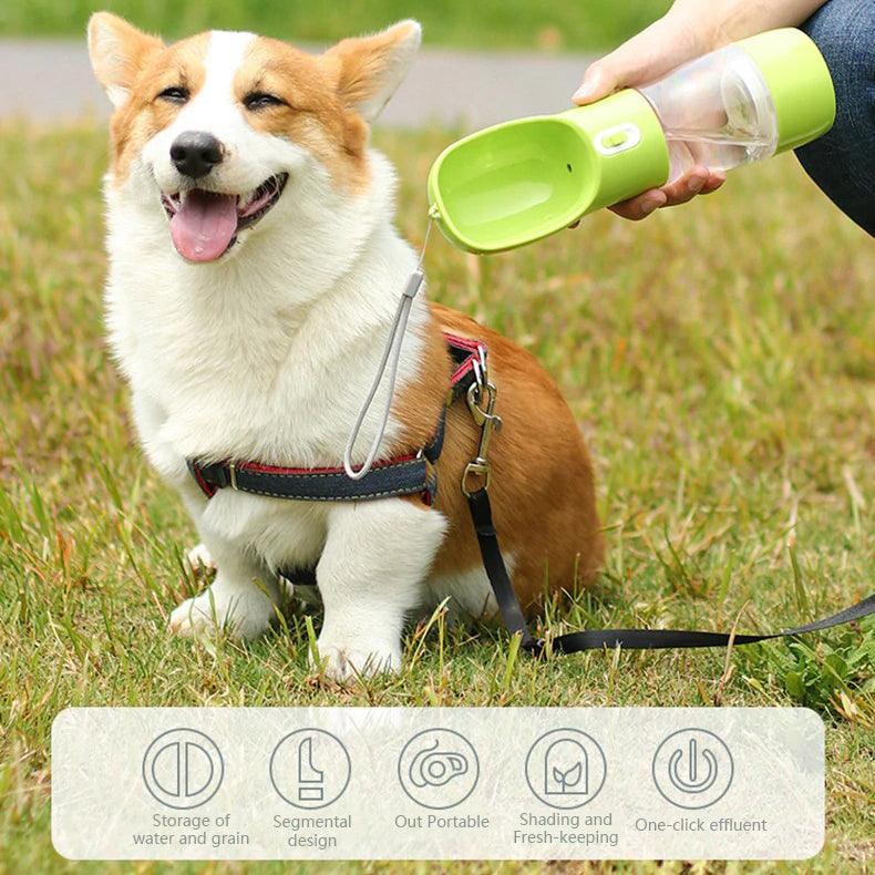 Hoopet 2-in-1 Portable Feeding Container and Water Bottle for Pets - dealskart.com.au