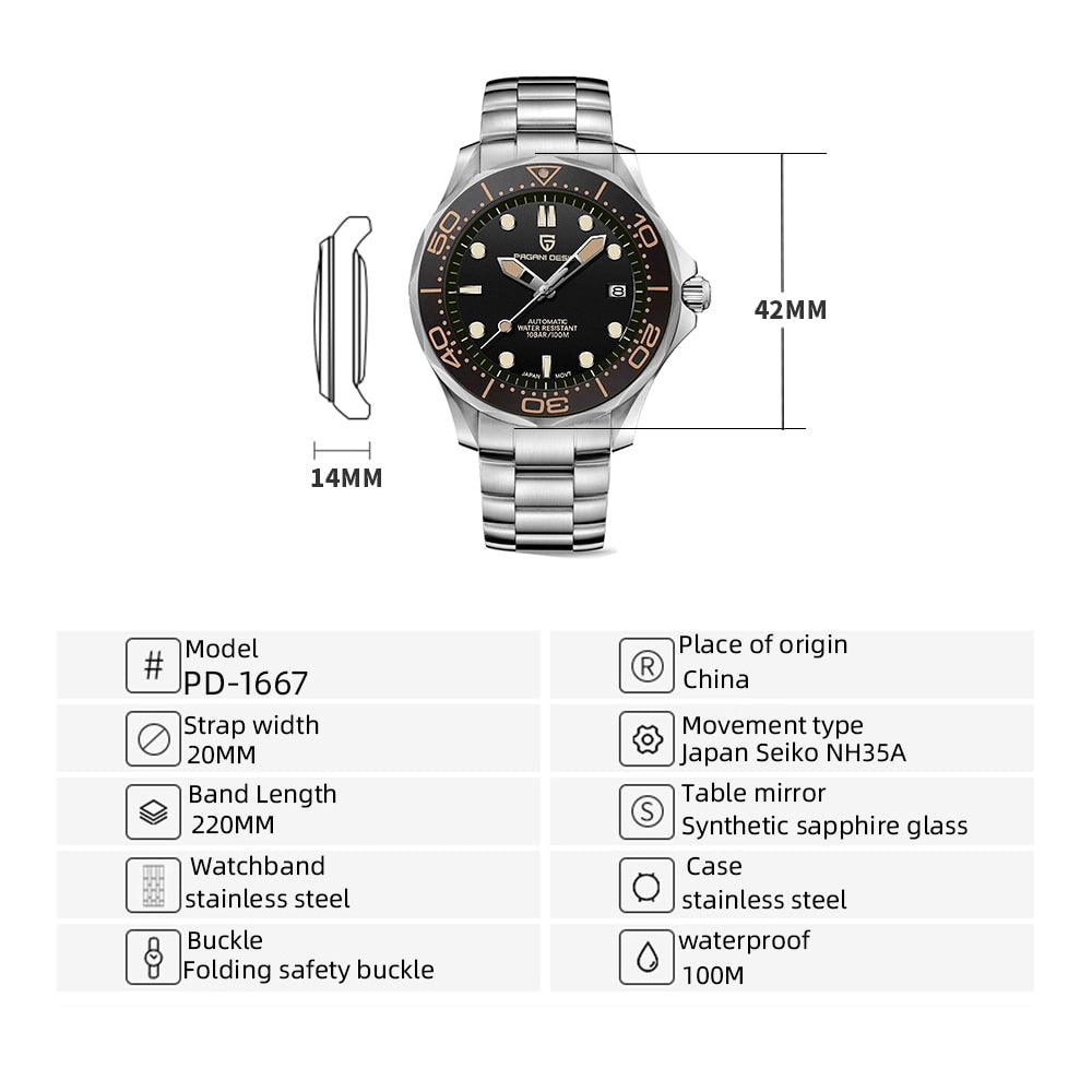 Men’s Mechanical Luxury Automatic Wristwatch (Japanese Technology) - dealskart.com.au
