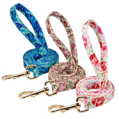 Cute Floral Prints Engravable Dog Collar Belts - dealskart.com.au