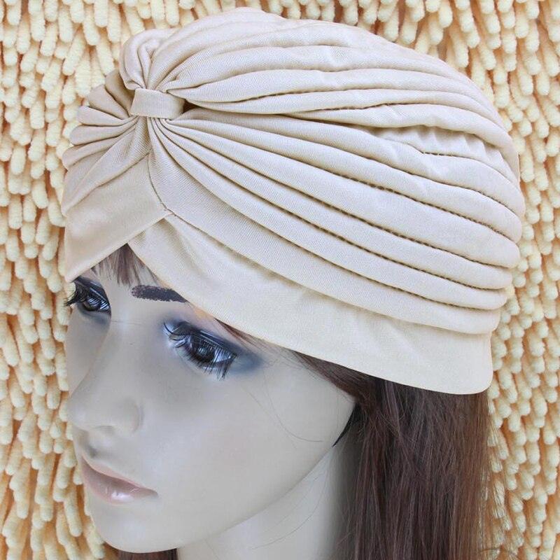 Women Swimming Cap Adjustable Long Hair Ears Turban Pleated Fabric Headwear Bathing Hat Yoga Caps - dealskart.com.au