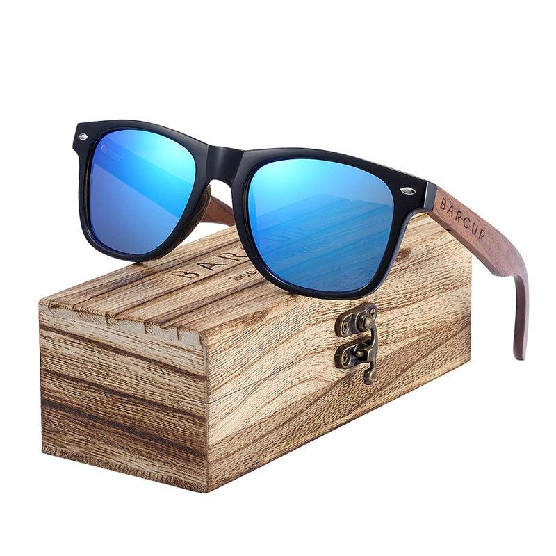 Walnut Wood Sunglasses with Polarised Lens Unisex - dealskart.com.au