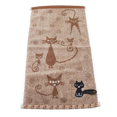 Cute Cat 100% Cotton Solid Face Towel Hand Towel For Adults Fast Drying Soft Thick Absorbent With Hanging Loop Travel Towels - dealskart.com.au