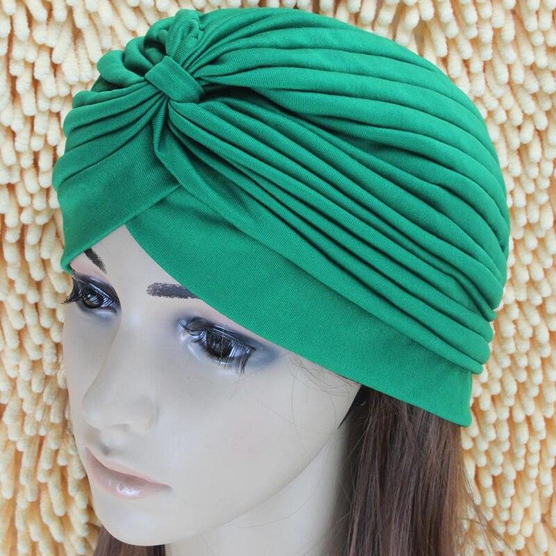 Women Swimming Cap Adjustable Long Hair Ears Turban Pleated Fabric Headwear Bathing Hat Yoga Caps - dealskart.com.au