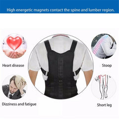 Waist Support- Adjustable Magnetic Posture Back Support Waist Trimmer Belt - dealskart.com.au