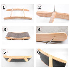 Pet Accessories- Cat’s Solid Wood Corrugated Cardboard Scratcher - dealskart.com.au