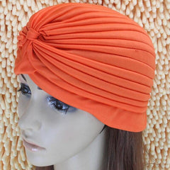 Women Swimming Cap Adjustable Long Hair Ears Turban Pleated Fabric Headwear Bathing Hat Yoga Caps - dealskart.com.au