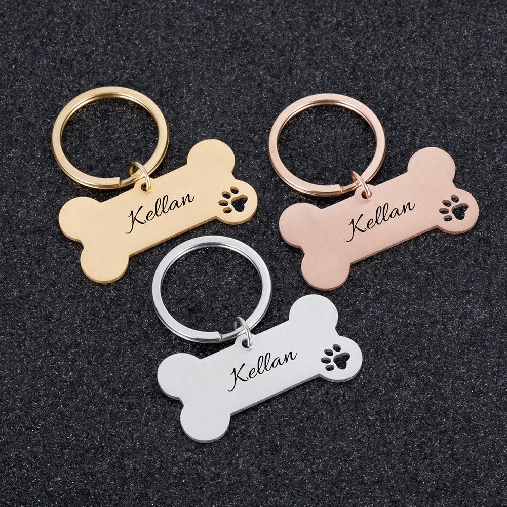 Personalised ID Tag Anti-Lost Key Chain Pendant for Dogs and Pets - dealskart.com.au