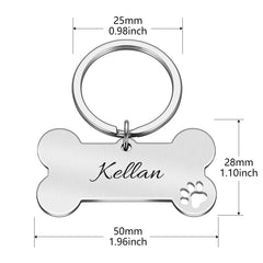 Personalised ID Tag Anti-Lost Key Chain Pendant for Dogs and Pets - dealskart.com.au