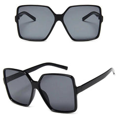 Black Squared Oversized Big Frame Fashion Sunglass - dealskart.com.au