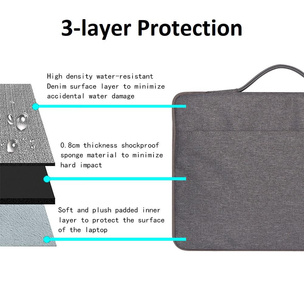 Beautiful Laptop Sleeve Case Cover Bag With Multiple Compartments - dealskart.com.au