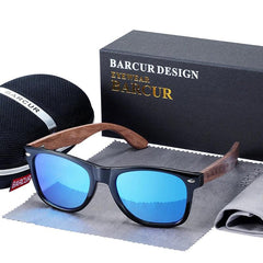 Walnut Wood Sunglasses with Polarised Lens Unisex - dealskart.com.au