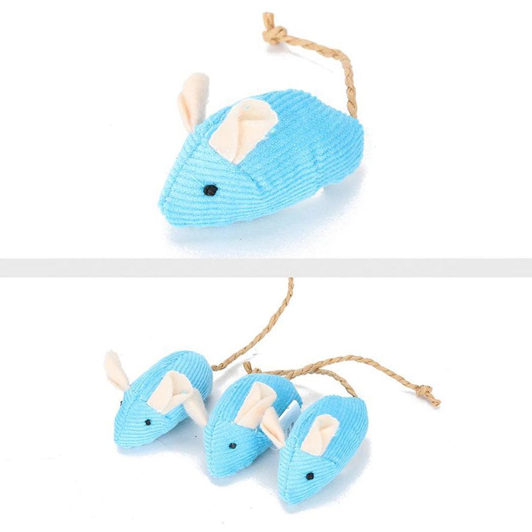 Pet Accessories- 3Pcs Soft Mouse Playing Toy - dealskart.com.au