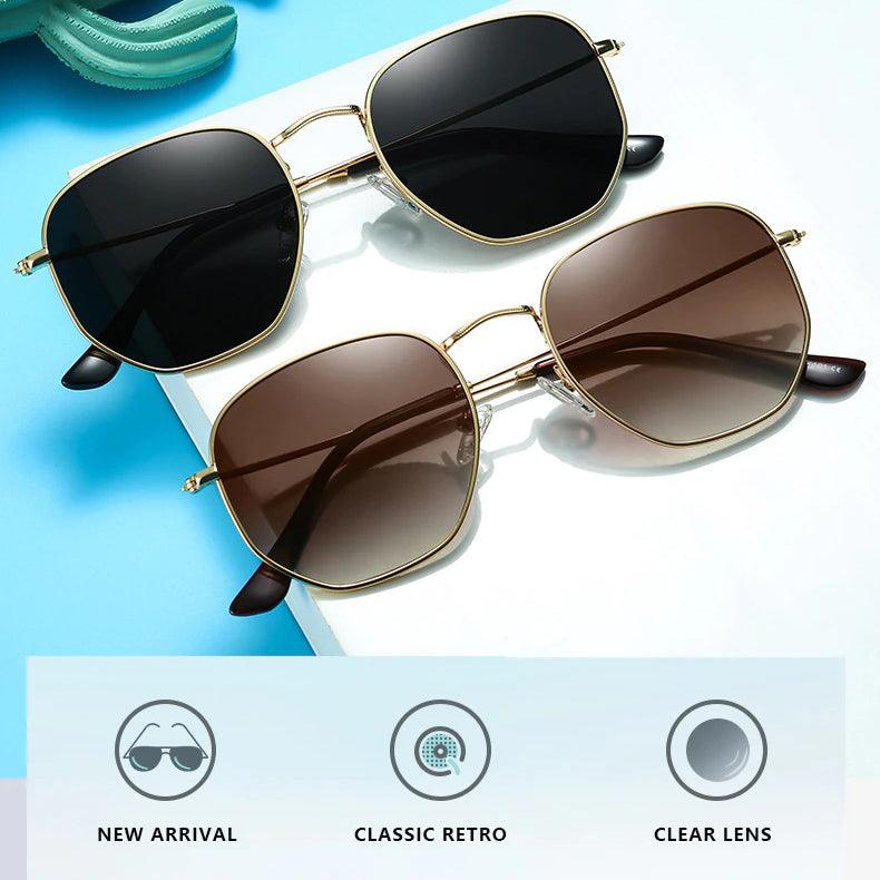 Unisex Vintage Square Metal Frame Sunglasses - dealskart.com.au