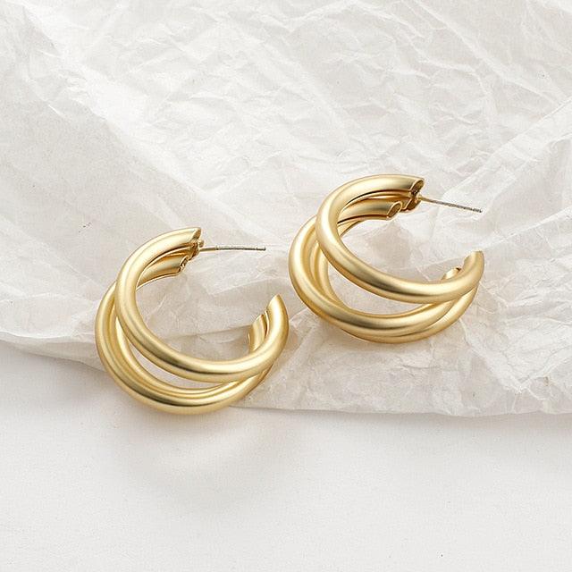 Aensoa Women's Drop Tassled Gold Finished Earrings - Zinc Alloy - dealskart.com.au