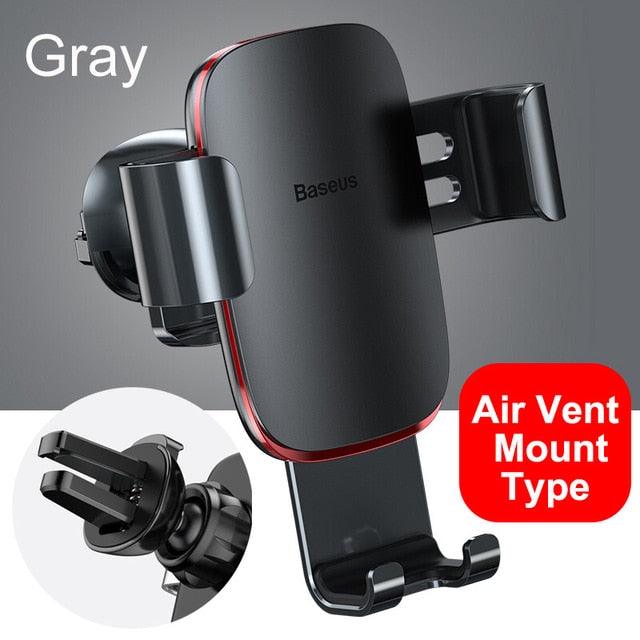 Base-us Car Phone Holder for Car Air Vent / CD Slot Mount Phone Holder Stand for iPhone Samsung Metal Gravity Mobile Phone Holder - dealskart.com.au