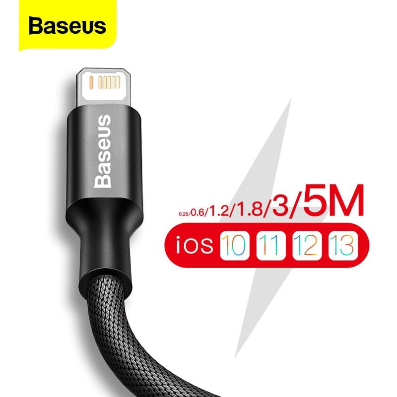 Base-us USB Cable For i-Phone 12 11 Pro Max X XR XS 8 7 6 6s 5s i-Pad Fast Data Charging Charger USB Wire Cord Mobile Phone Cables - dealskart.com.au