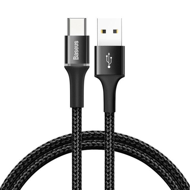 Base-us USB Type C Cable For Samsung S20 S10 Plus Xiaomi Fast Charging Wire Cord USB-C Charger Mobile Phone USBC Type-C Cable 3m - dealskart.com.au