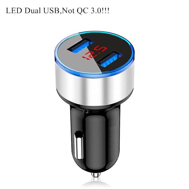 Car USB Charger Quick Charge 3.0 4.0 Universal 18W Fast Charging in car 3 Port mobile phone charger for samsung s10 iphone 11 7 - dealskart.com.au