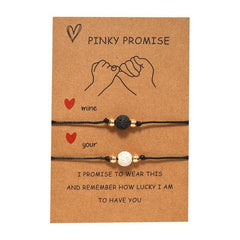 Charm DIY Personalized Friendship Bracelet - 2 Pcs - dealskart.com.au