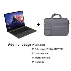 Chuwi GemiBook 13 inch Laptop - Intel Celeron Quad Core, 2K IPS Screen, LPDDR4X 12GB, 256GB SSD, Backlit Keyboard, Windows 10 - dealskart.com.au