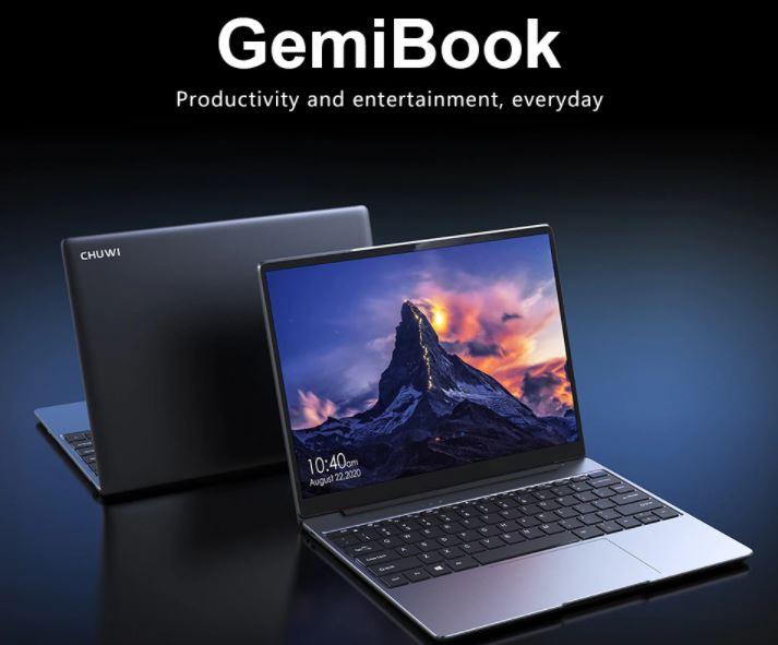 Chuwi GemiBook 13 inch Laptop - Intel Celeron Quad Core, 2K IPS Screen, LPDDR4X 12GB, 256GB SSD, Backlit Keyboard, Windows 10 - dealskart.com.au