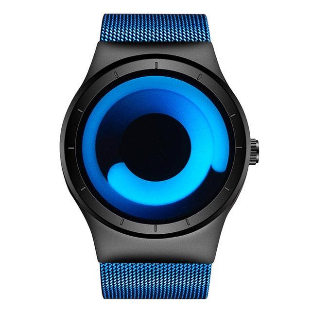 Creative Quartz Watch for Men with Stainless Steel Mesh Band - dealskart.com.au