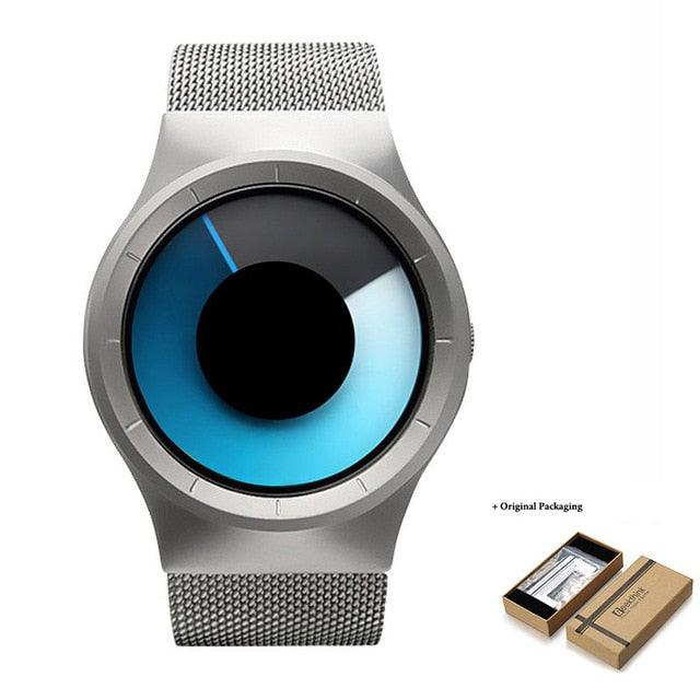 Creative Quartz Watch for Men with Stainless Steel Mesh Band - dealskart.com.au