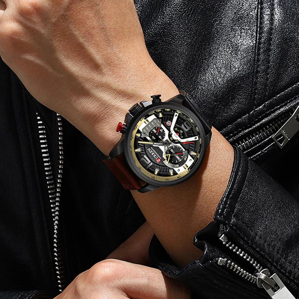 CURREN Men’s Fashion Semi-Functional Luxury Watch - dealskart.com.au