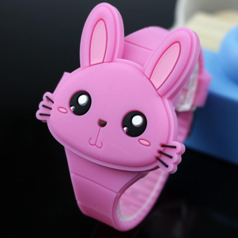 Daisy Little Rabbit Flip Cover Kids Wristwatch - dealskart.com.au