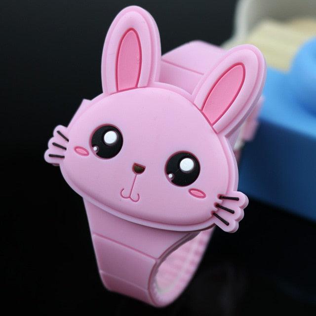 Daisy Little Rabbit Flip Cover Kids Wristwatch - dealskart.com.au