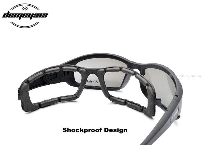 Daisy Polarized Tactical Sunglasses - 4 Lenses, UV Protection, Extendable - dealskart.com.au