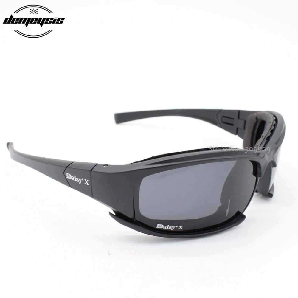 Daisy Polarized Tactical Sunglasses - 4 Lenses, UV Protection, Extendable - dealskart.com.au