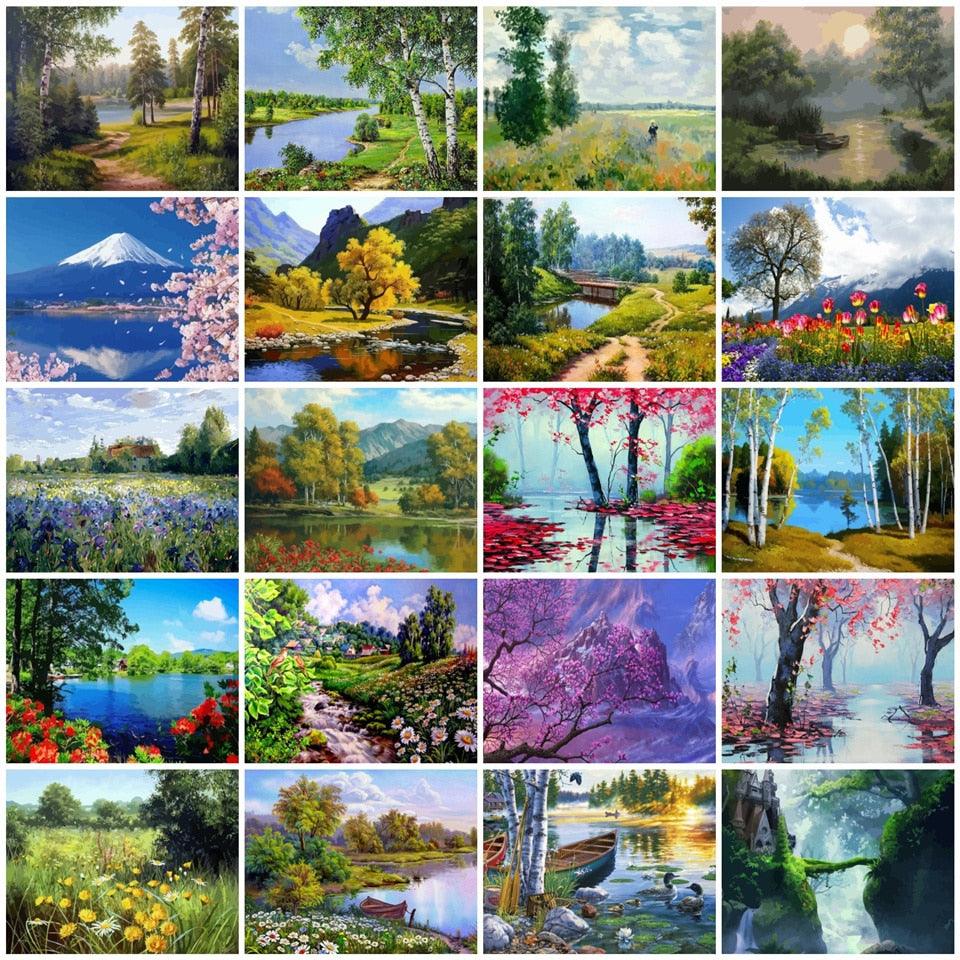 DIY Home Décor Oil Painting Landscape Canvas - dealskart.com.au