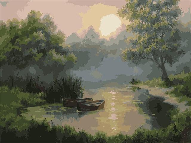 DIY Home Décor Oil Painting Landscape Canvas - dealskart.com.au