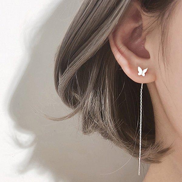 DW 1 PC Ear Clip Long Tassel Earrings for Women 2020 Zircon Ear Cuff Earring Ear Line Fashion Jewelry Gift - dealskart.com.au