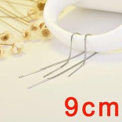 DW 1 PC Ear Clip Long Tassel Earrings for Women 2020 Zircon Ear Cuff Earring Ear Line Fashion Jewelry Gift - dealskart.com.au