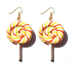 Earring For Women Resin Lollipop Drop Earrings Children Jewelry Custom Made Handmade Cute Girls Cotton Candy Gift - dealskart.com.au