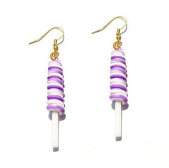 Earring For Women Resin Lollipop Drop Earrings Children Jewelry Custom Made Handmade Cute Girls Cotton Candy Gift - dealskart.com.au