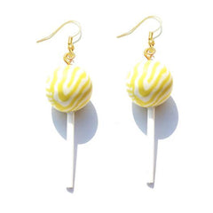 Earring For Women Resin Lollipop Drop Earrings Children Jewelry Custom Made Handmade Cute Girls Cotton Candy Gift - dealskart.com.au